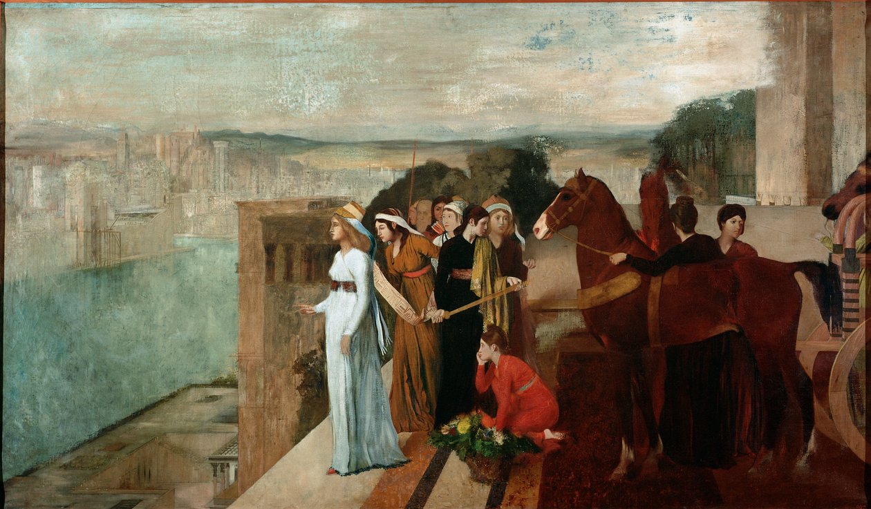 Semiramis Building Babylon (óleo sobre tela de Edgar Degas