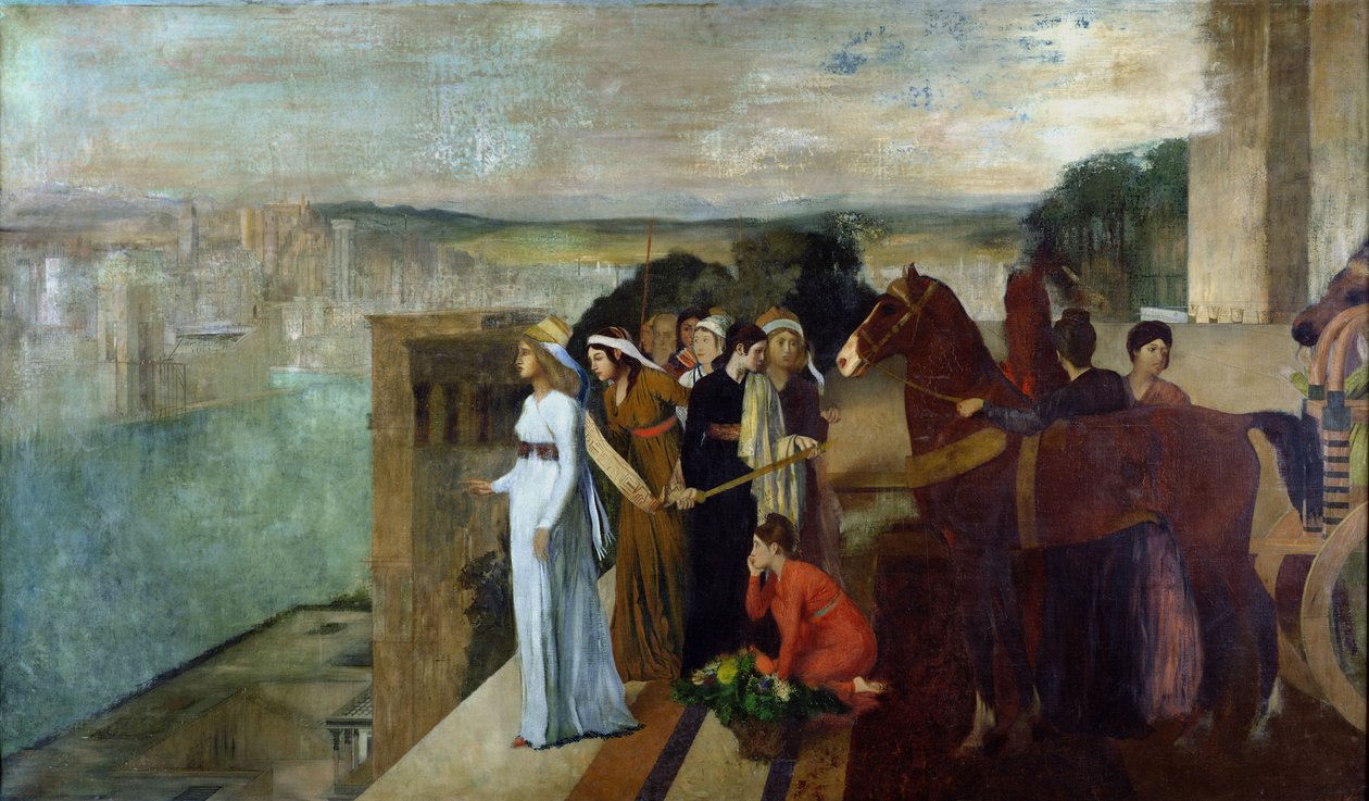 Semiramis Building Babylon, 1861 de Edgar Degas