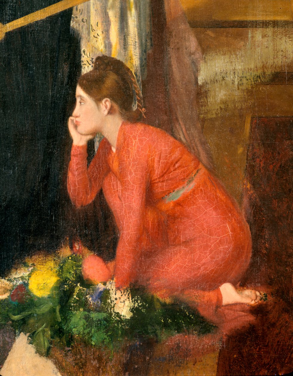 Semiramis Building Babylon inacabado, detalhe, 1860-1862 de Edgar Degas