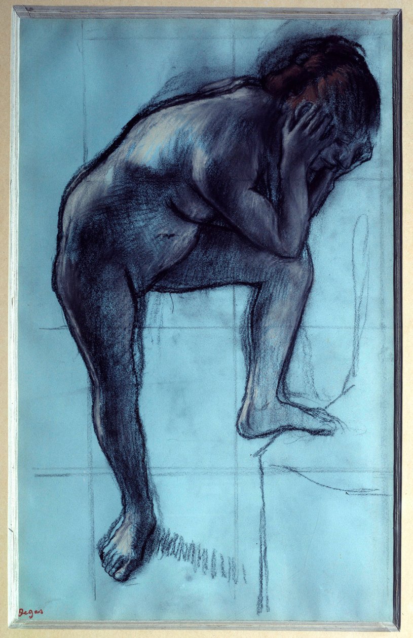 Mulher nua Pastel e carvão vegetal de Edgar Degas (1834-1917) 1883 Sol. 0,49x0,3 m Paris, musee d