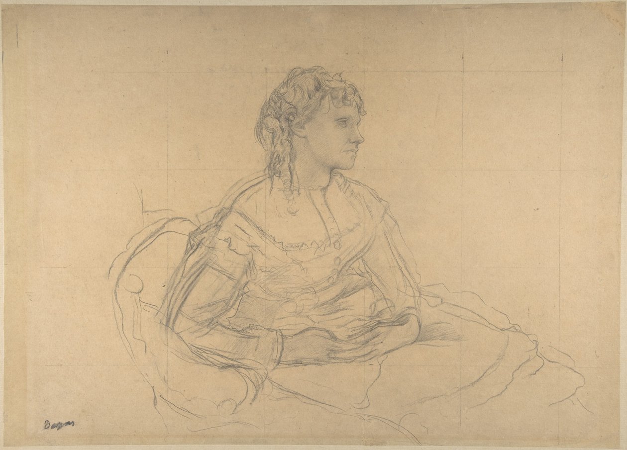 Estudo para «Madame Théodore Gobillard» (Yves Morisot) de Edgar Degas