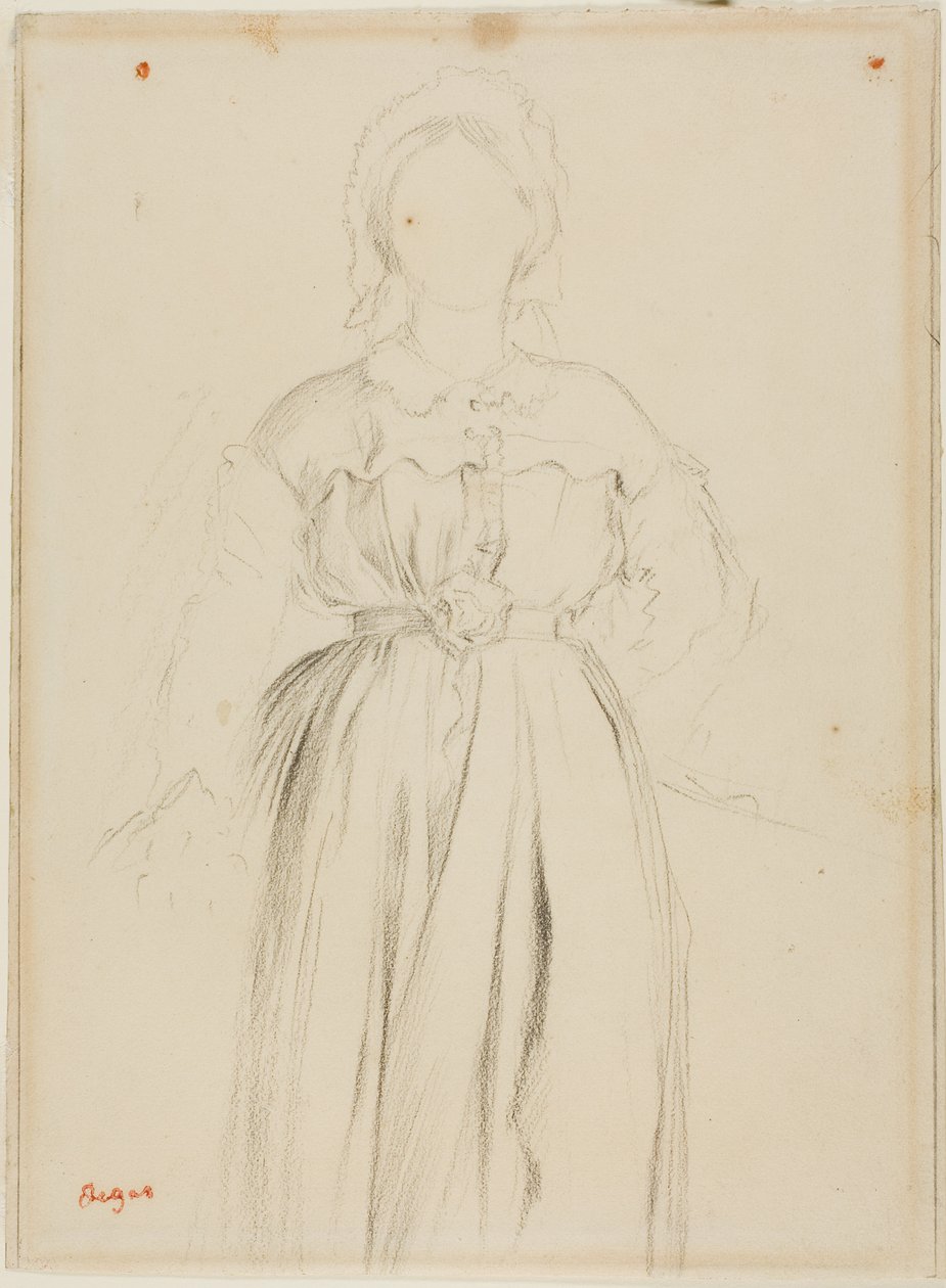 Estudo para um retrato de Marguérite de Gas de Edgar Degas
