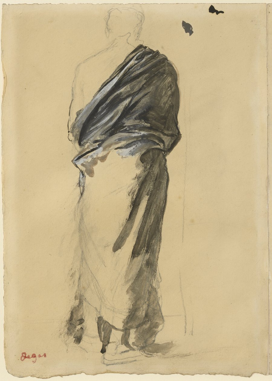 Estudo da Cortina, 1860-65 de Edgar Degas