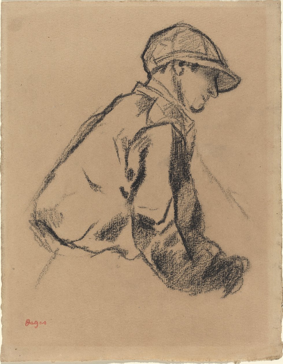 Estudo de um jóquei, c. 1884. de Edgar Degas