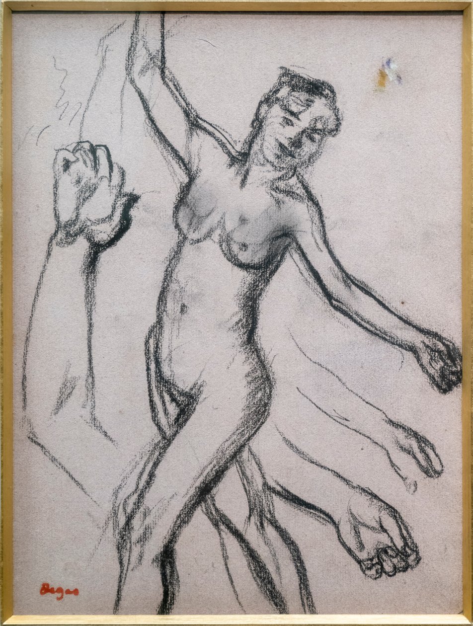 Estudo de uma mulher. 1878, carvão vegetal sobre papel. de Edgar Degas