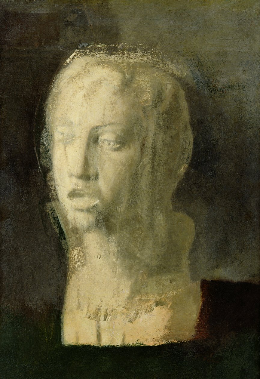 Estudo da Cabeça de um Jovem Cantor, depois de Della Robbia, c.1856-58 de Edgar Degas