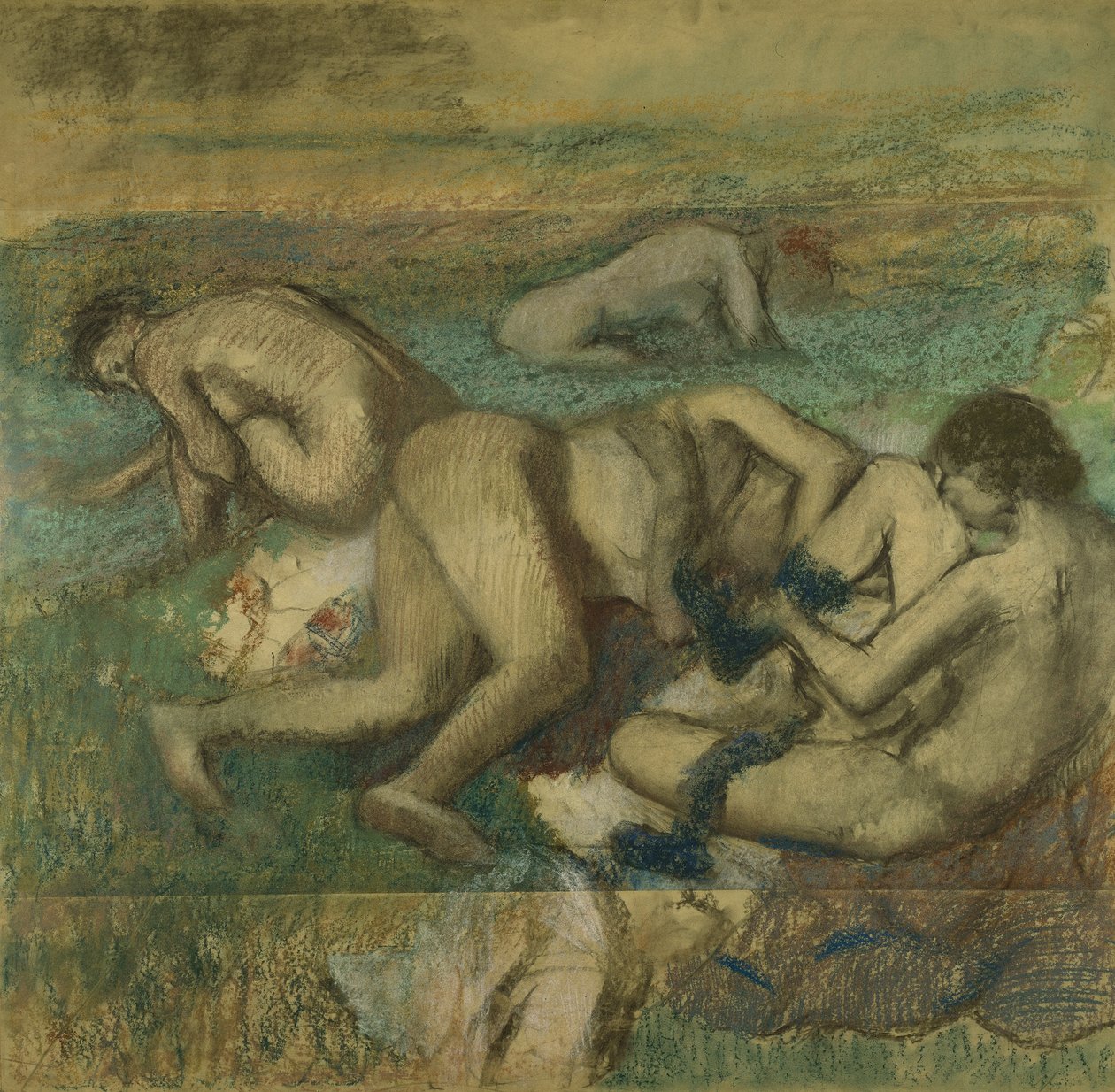 Os Banhistas, 1885-95 de Edgar Degas