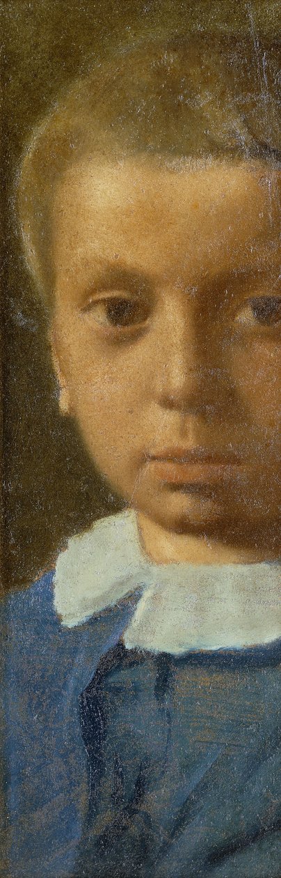 A criança de azul; A Criança de Azul, c.1853-54 de Edgar Degas