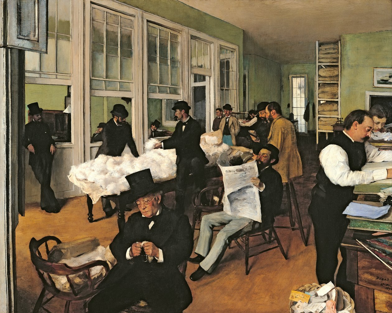 The Cotton Exchange, Nova Orleans de Edgar Degas