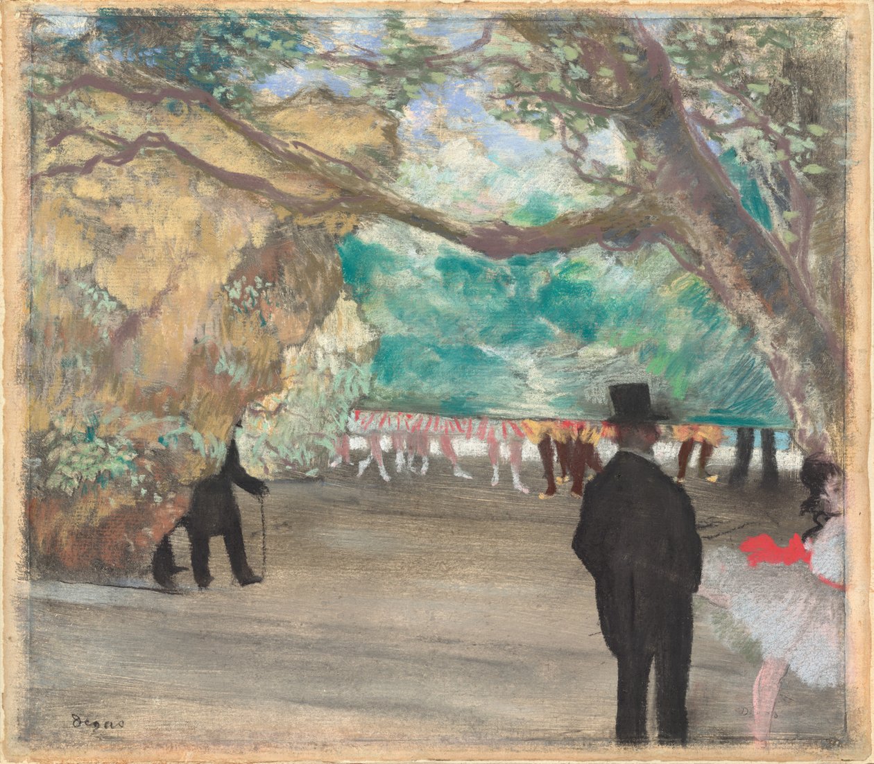 A cortina, c. 1880. de Edgar Degas