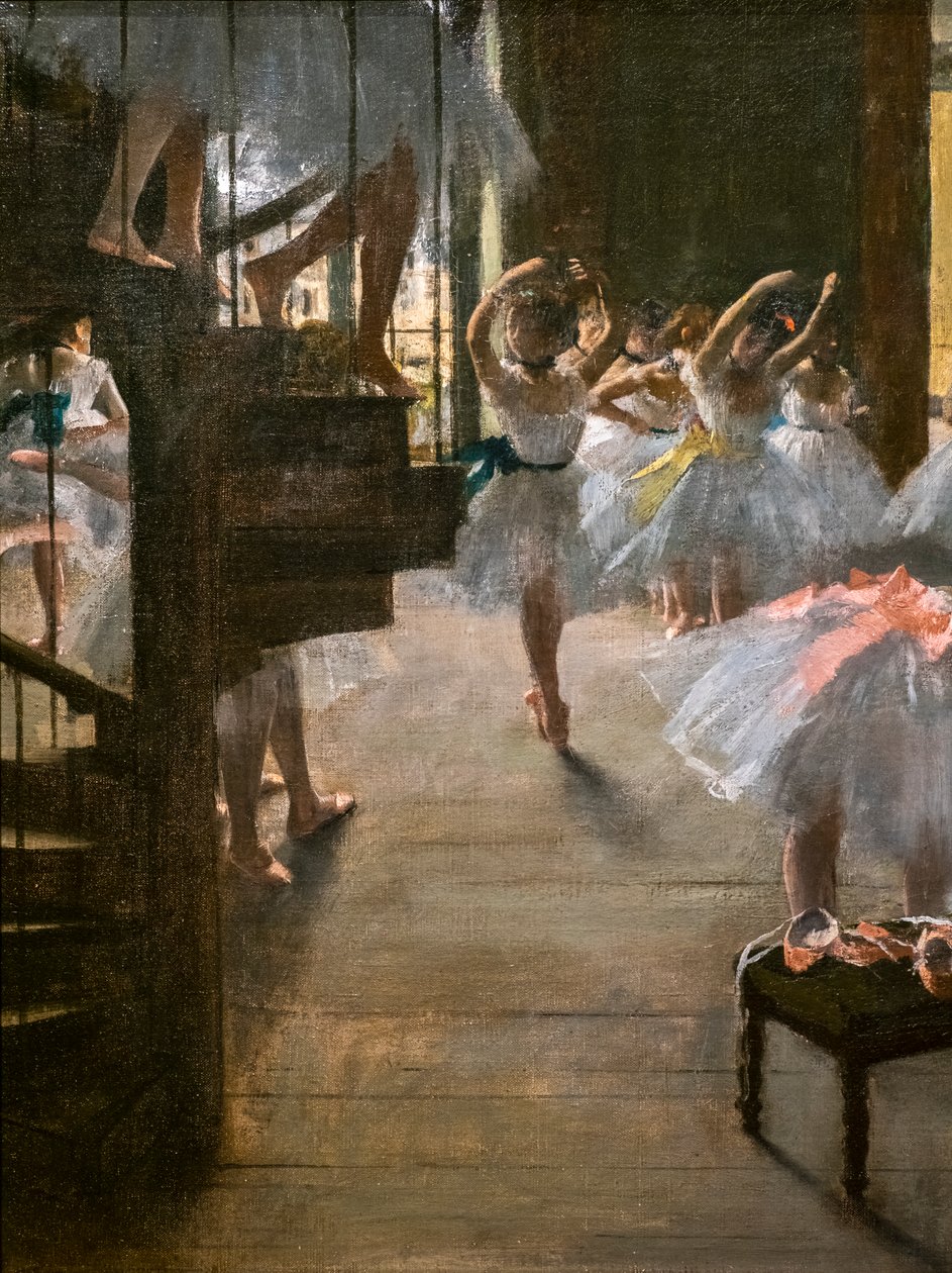 A Aula de Dança (detalhe). 1873. Óleo sobre tela. de Edgar Degas