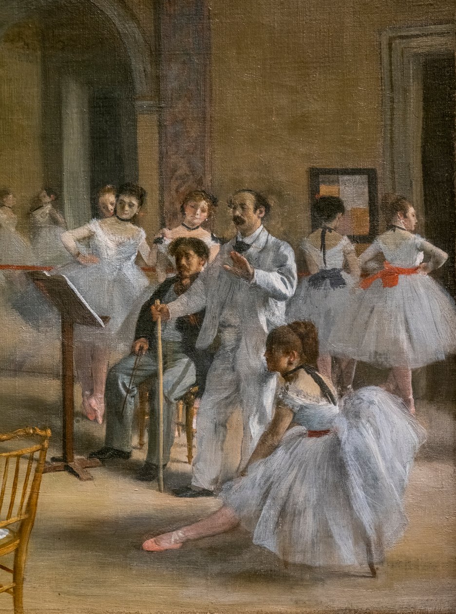 O Lecon de Dança (detalhe). 1872. Óleo sobre tela. de Edgar Degas