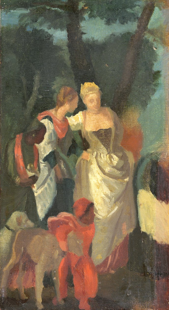 A descoberta de Moisés, depois de uma pintura de Veronese, final da década de 1860 de Edgar Degas