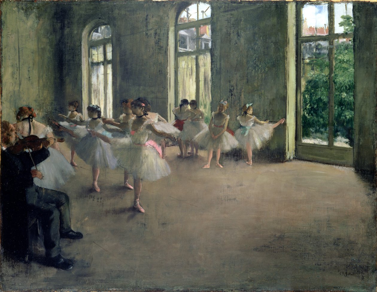 O ensaio, c.1873-78 de Edgar Degas