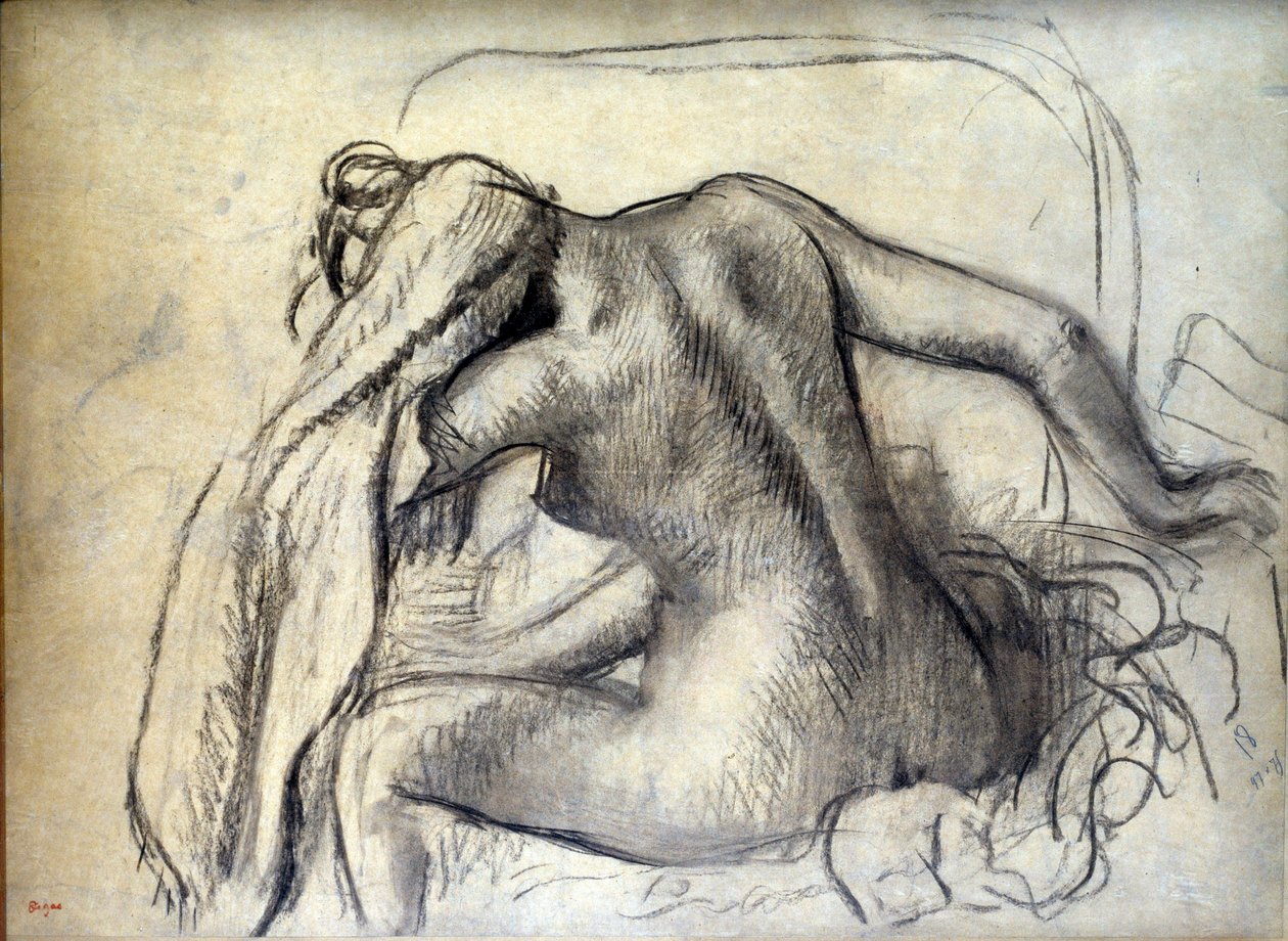 O Desenho do Sanitário de Edgar Degas (1834-1917) Paris do século XIX, Museu do Louvre de Edgar Degas