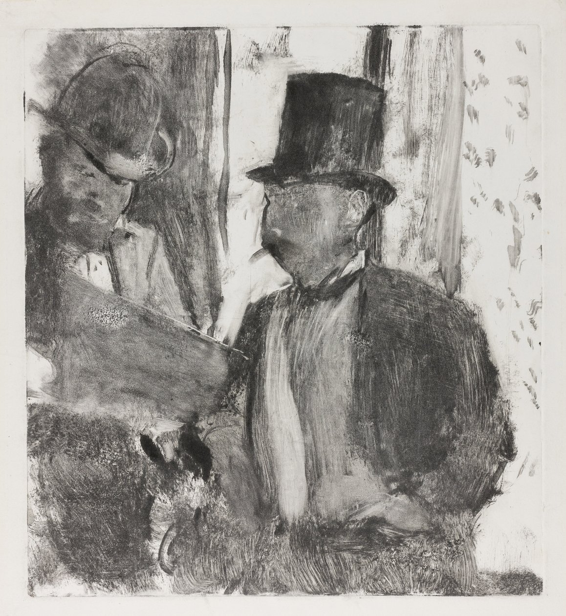 Os dois conhecedores, c.1880 de Edgar Degas