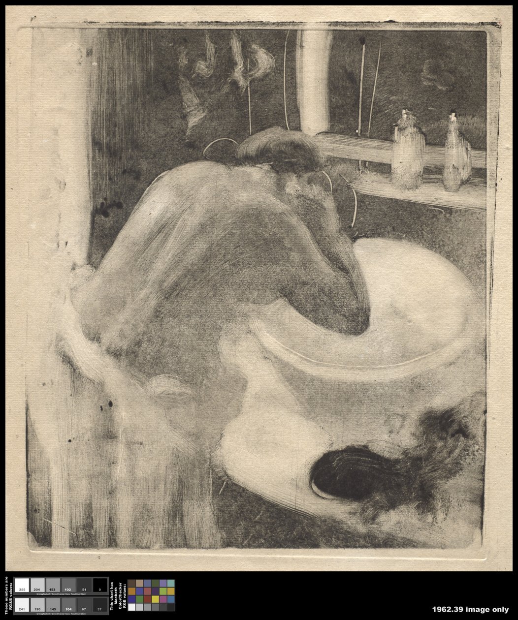 O lavatório, c.1880-85 de Edgar Degas