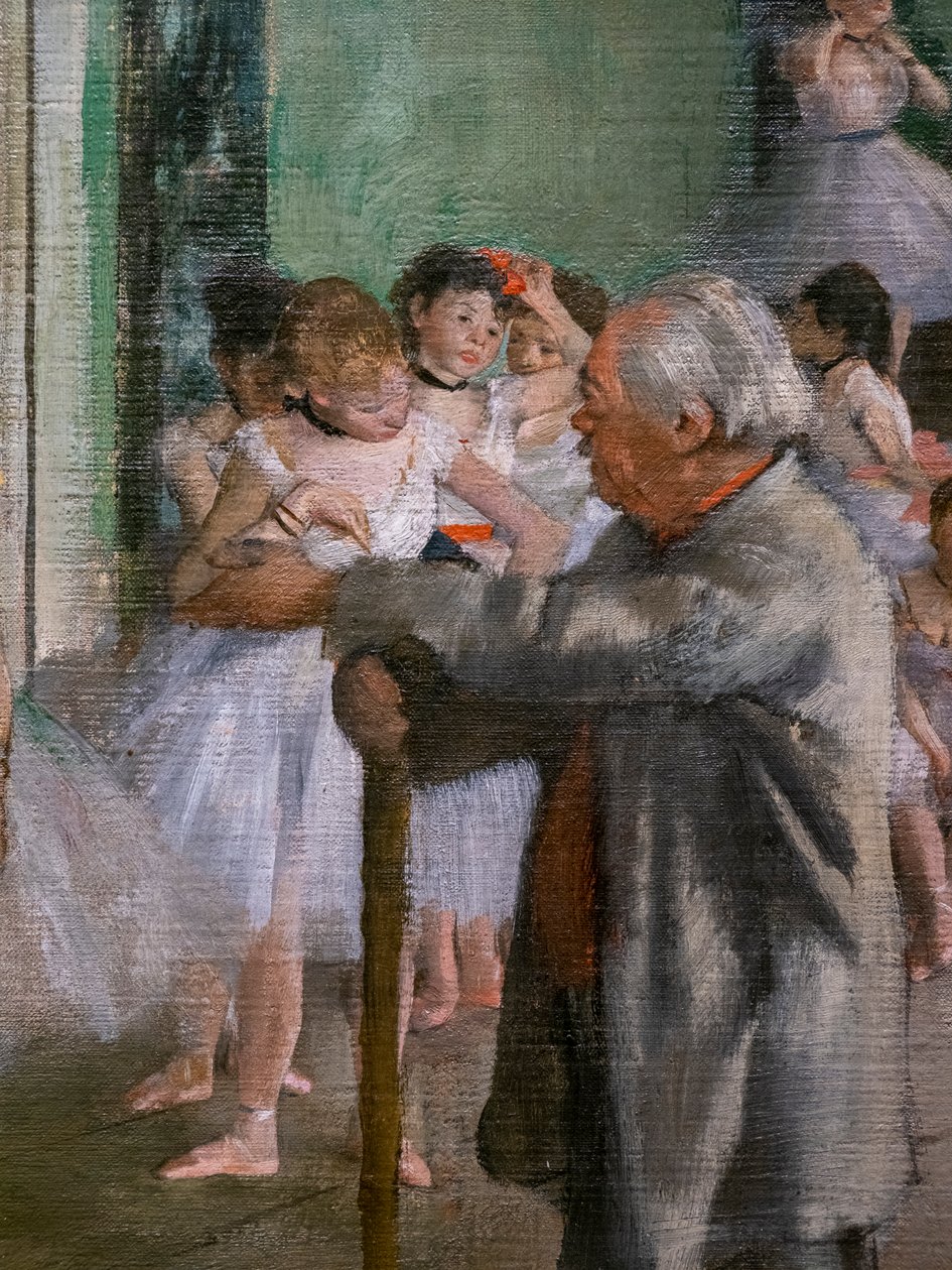 A aula de dança (detalhe). Começa em 1873, termina em 1875-1876. Óleo sobre tela. de Edgar Degas