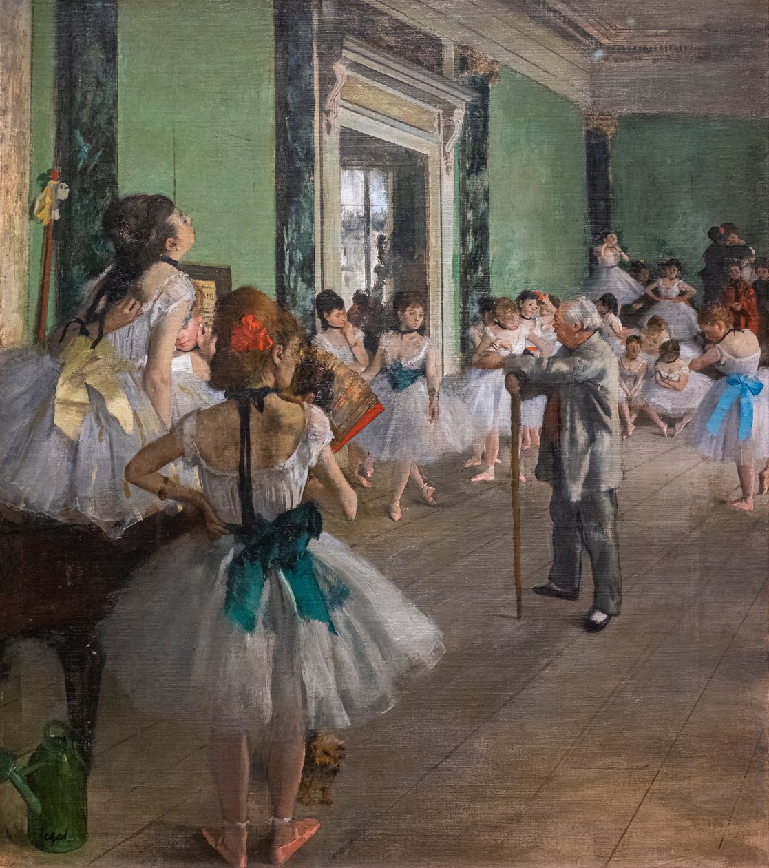 A aula de dança. Começa em 1873, termina em 1875-1876. Óleo sobre tela. de Edgar Degas
