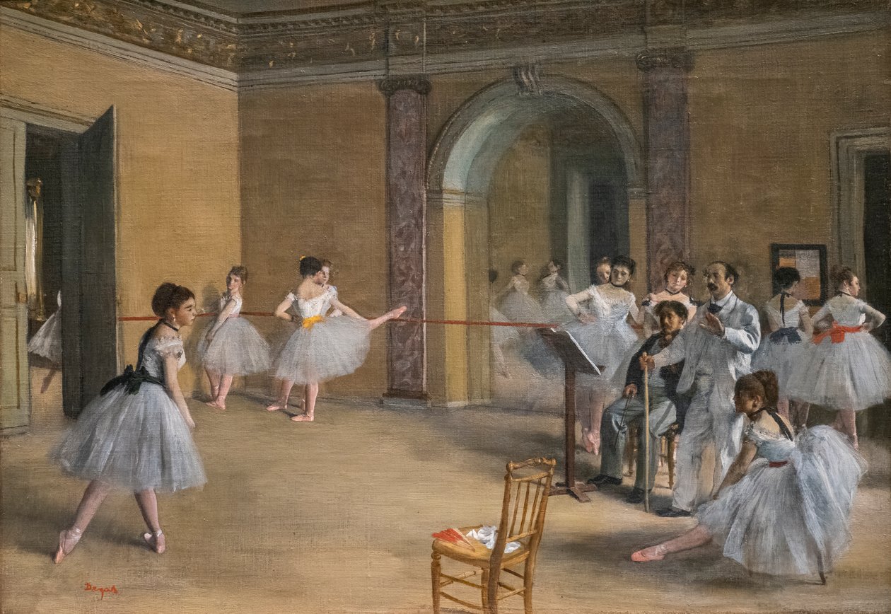 O lecão dançarino. 1872. Óleo sobre tela. de Edgar Degas