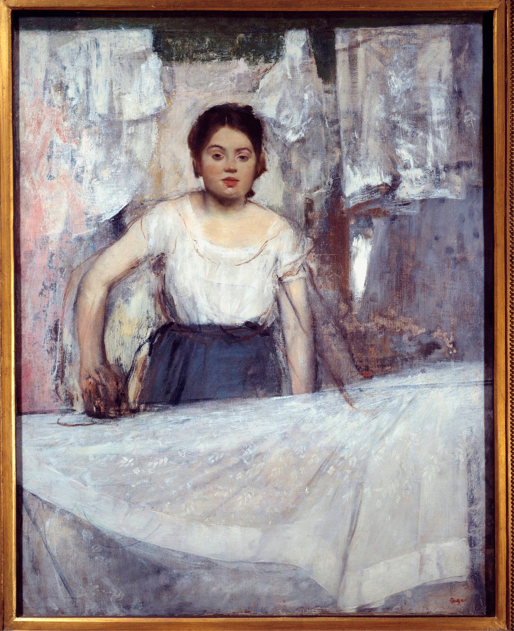 A Pintura de Ferro de Edgar Degas (1834-1917) 1869 Sol. 0,92x0,72 m Munique, Neue pinakothek de Edgar Degas
