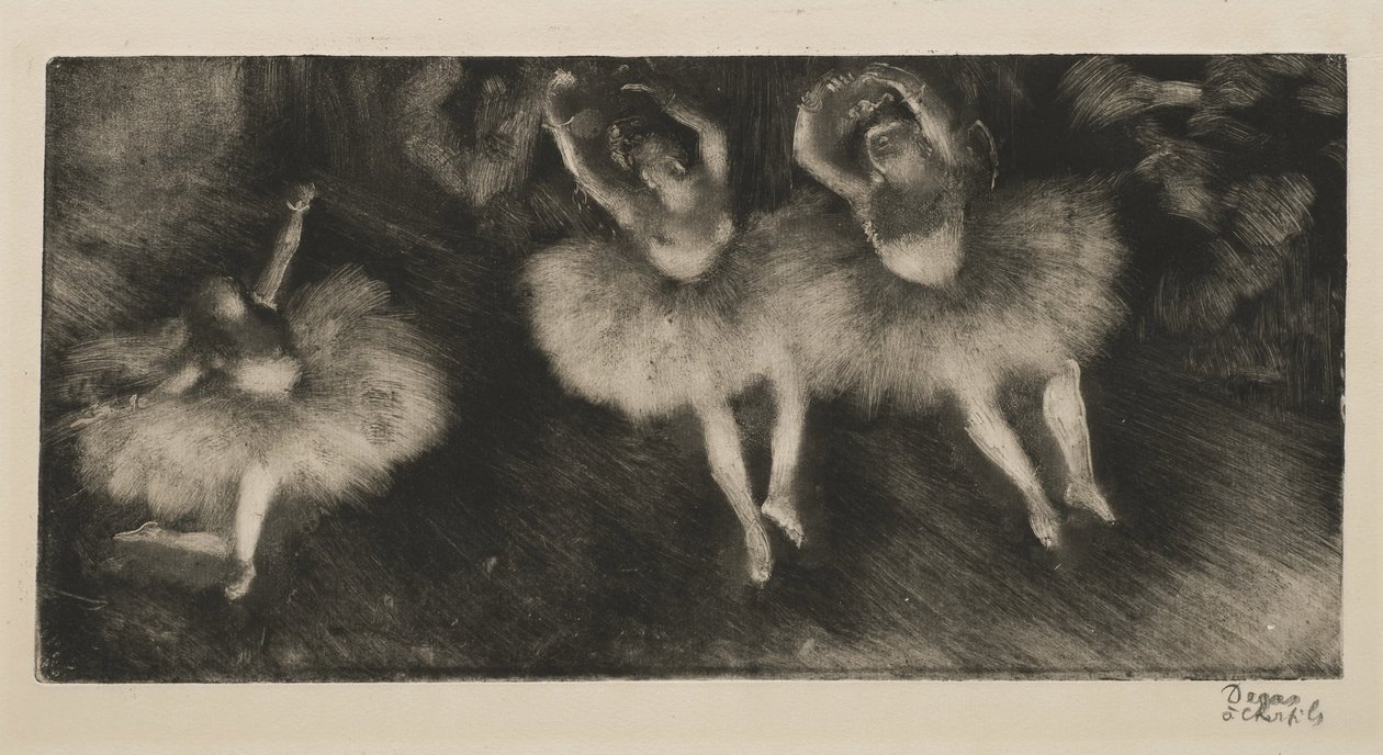 Três bailarinos, c.1878 de Edgar Degas