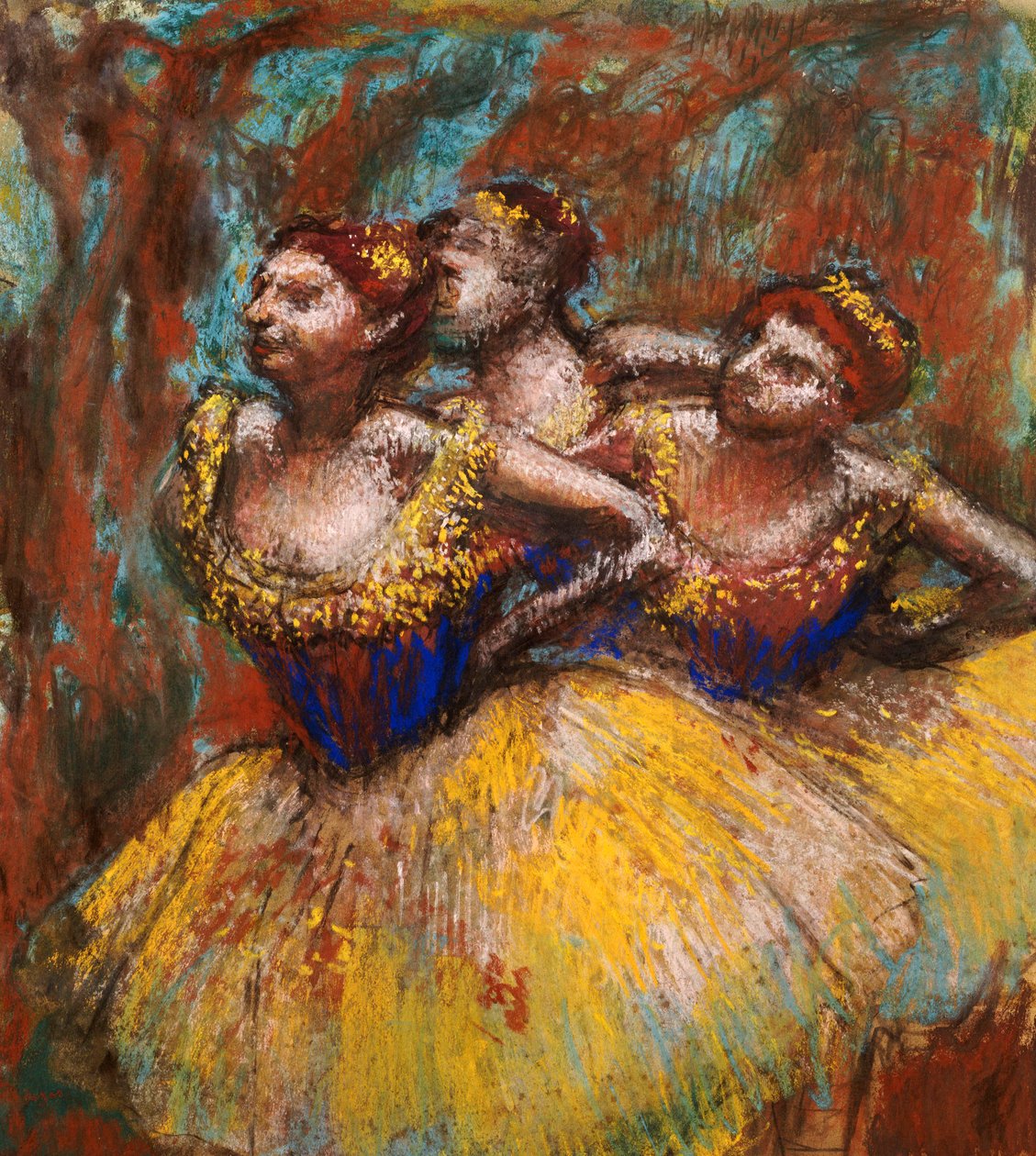 Três dançarinos de Edgar Degas