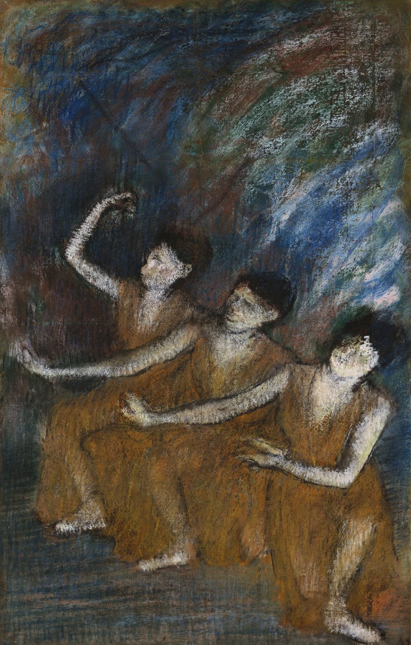 Três Dançarinos, c.1895-98 de Edgar Degas