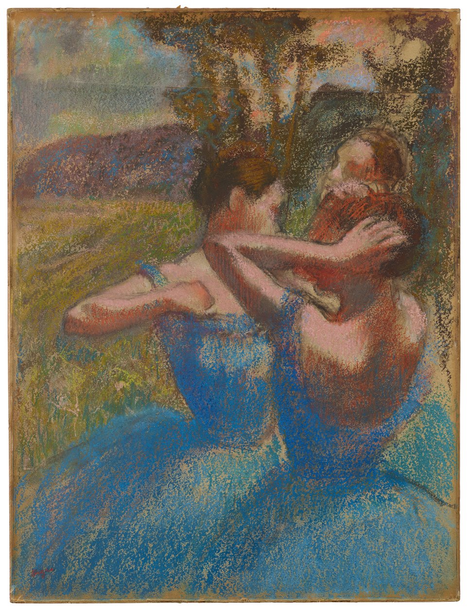 Três Dançarinos, c.1897 de Edgar Degas