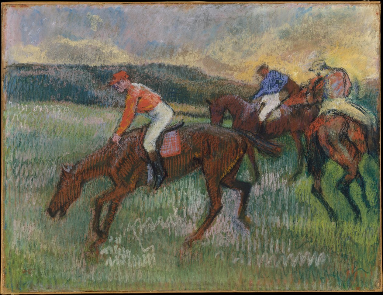 Três jóqueis de Edgar Degas