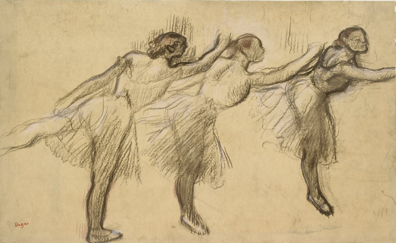 Três Estudos de uma bailarina, finais do século XIX de Edgar Degas