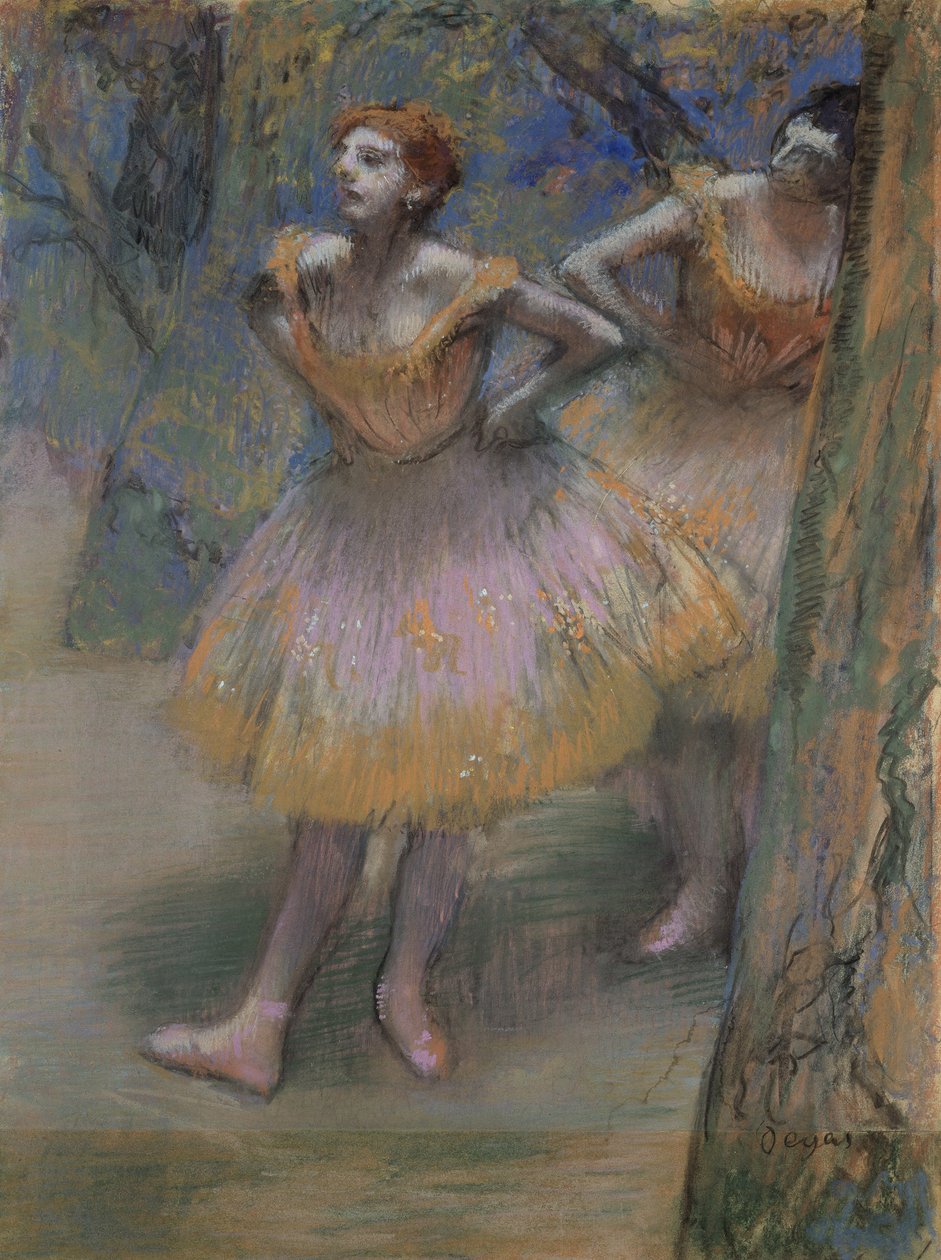Dois dançarinos, c.1893- 98 de Edgar Degas