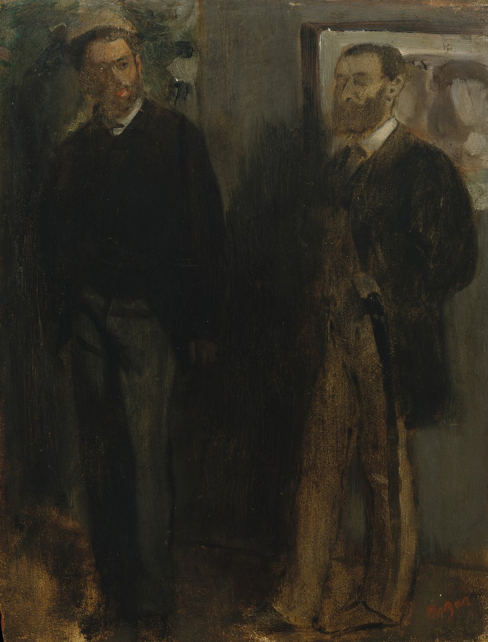 Dois Homens, ca. 1865-69. de Edgar Degas