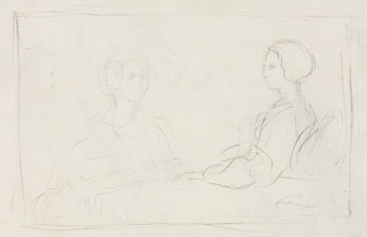 Duas Mulheres Sentadas (verso) de Edgar Degas