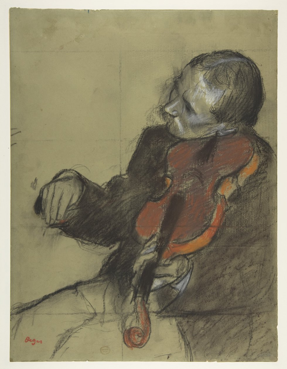 Violinista, estudo para "A Aula de Dança" de Edgar Degas