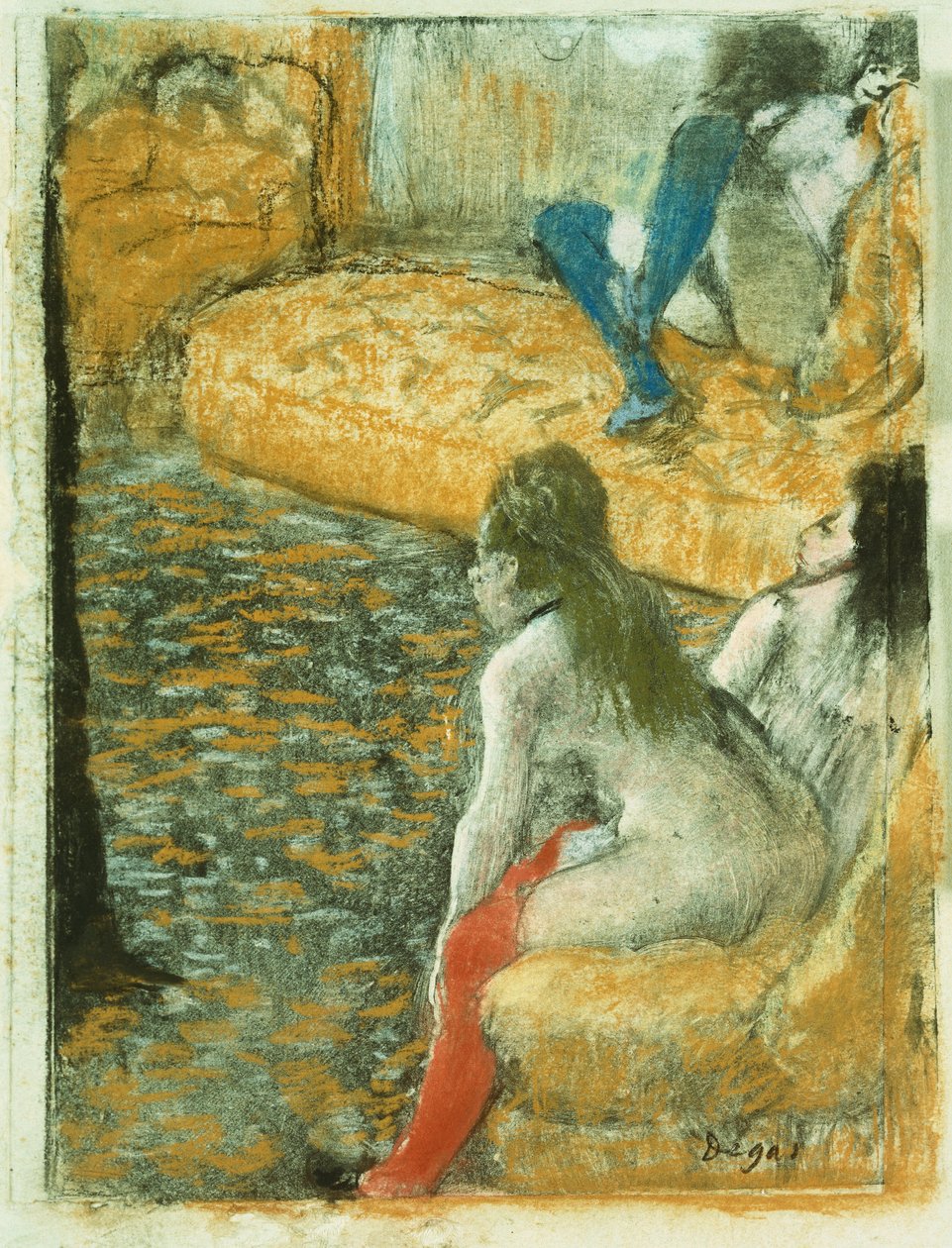 À espera de um cliente, c.1879 de Edgar Degas