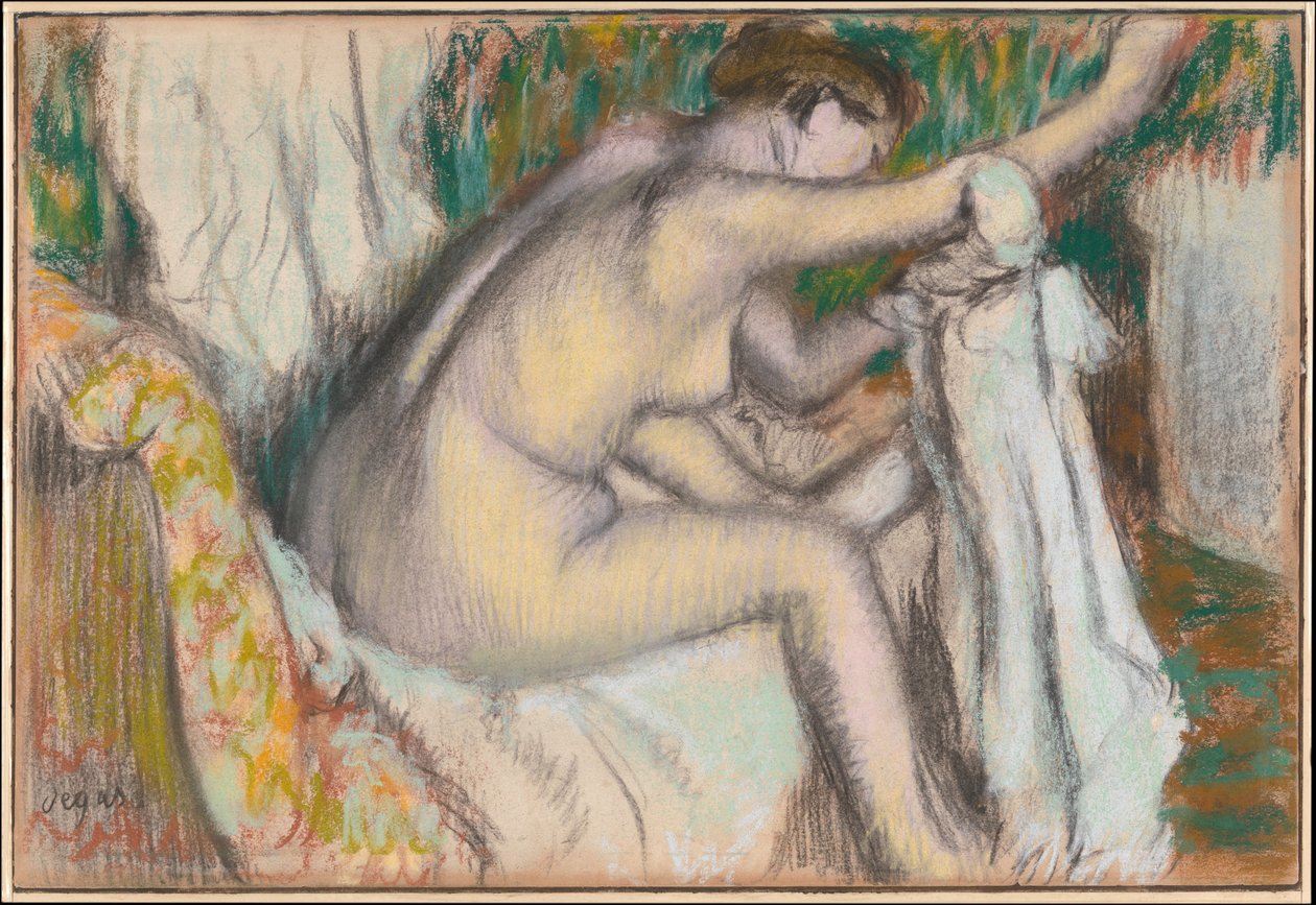 Mulher a secar o braço de Edgar Degas