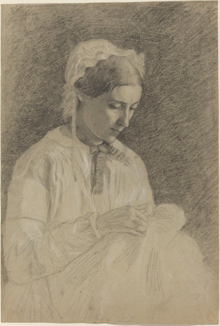 Mulher bordando de Edgar Degas