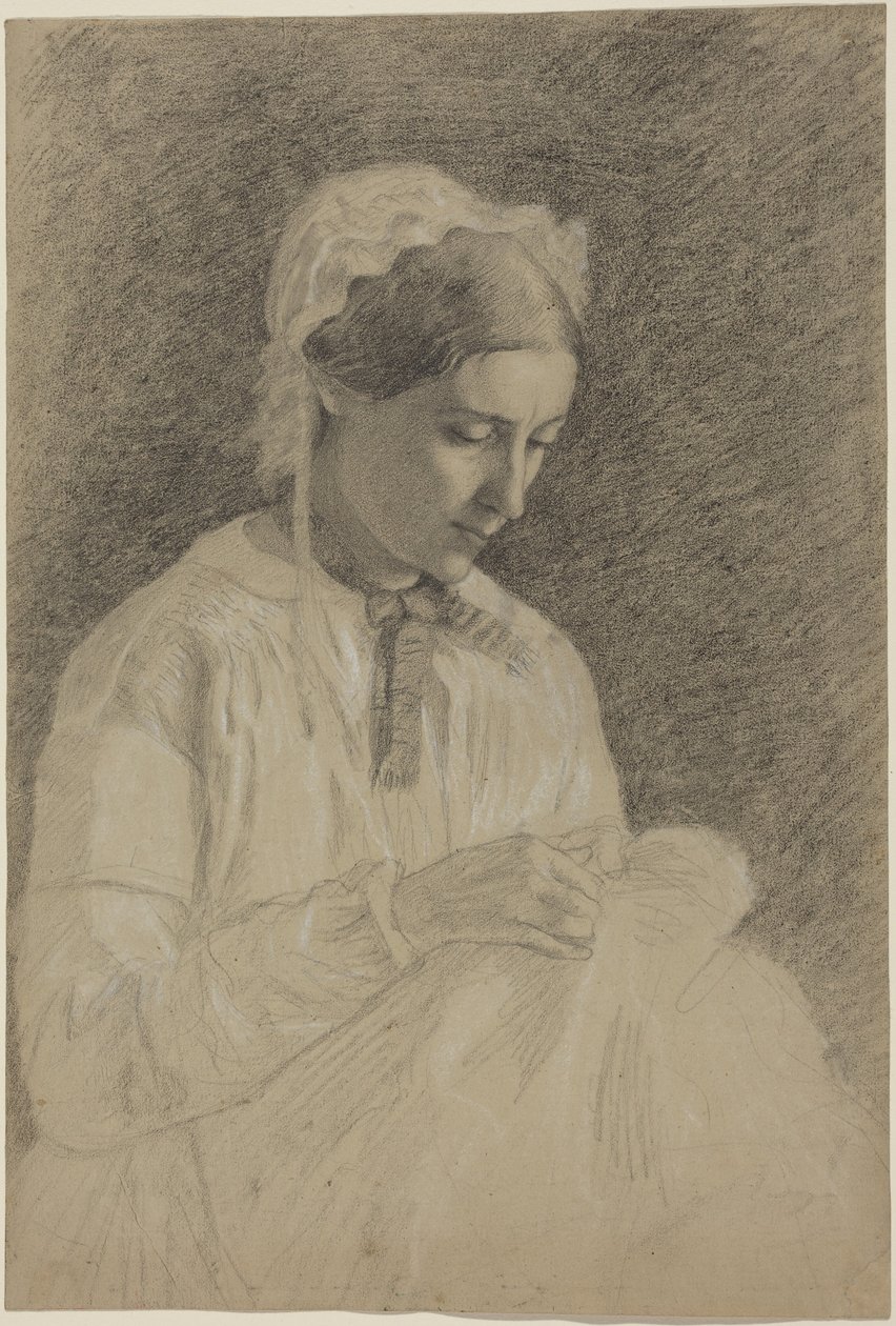 Mulher a bordar de Edgar Degas