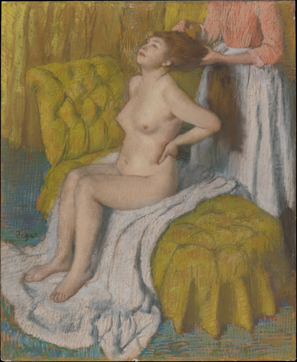 Mulher a quem estão a pentear o cabelo de Edgar Degas