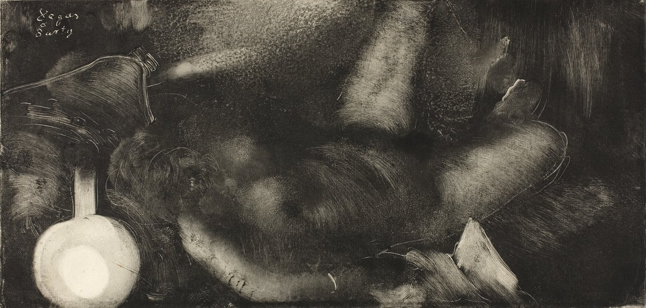 Mulher reclinada em sua cama, c.1885 de Edgar Degas