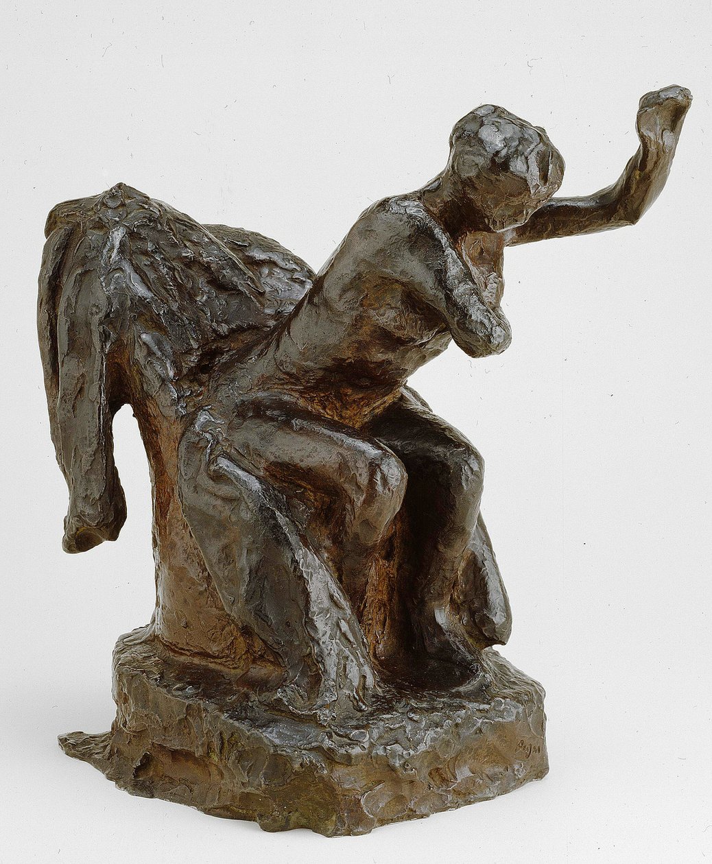 Mulher Sentada em Poltrona, modelada c. 1903 elenco 191921. de Edgar Degas