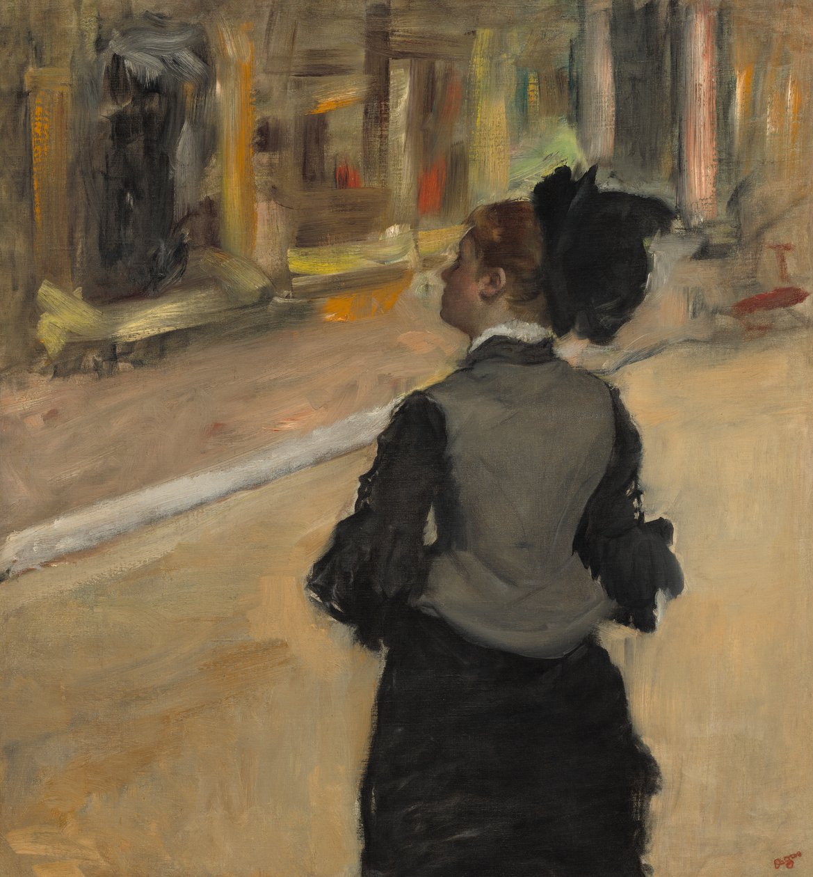 Mulher vista de trás (visita ao museu), c.1879-85 de Edgar Degas