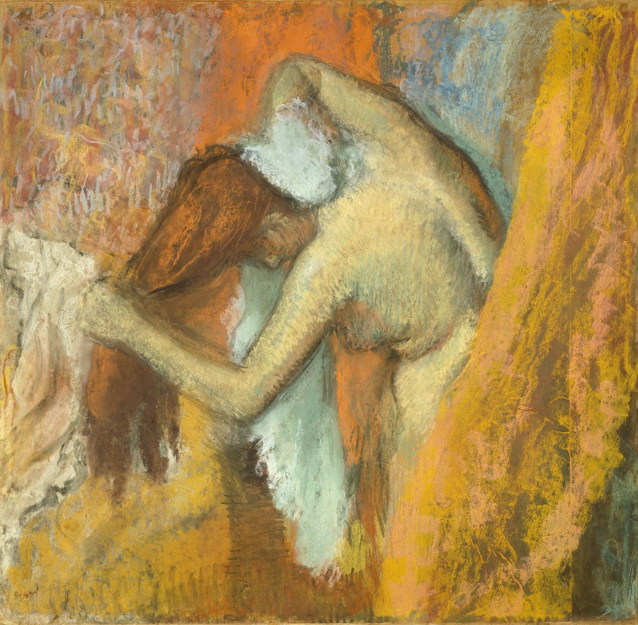 Mulher na sua casa de banho de Edgar Degas