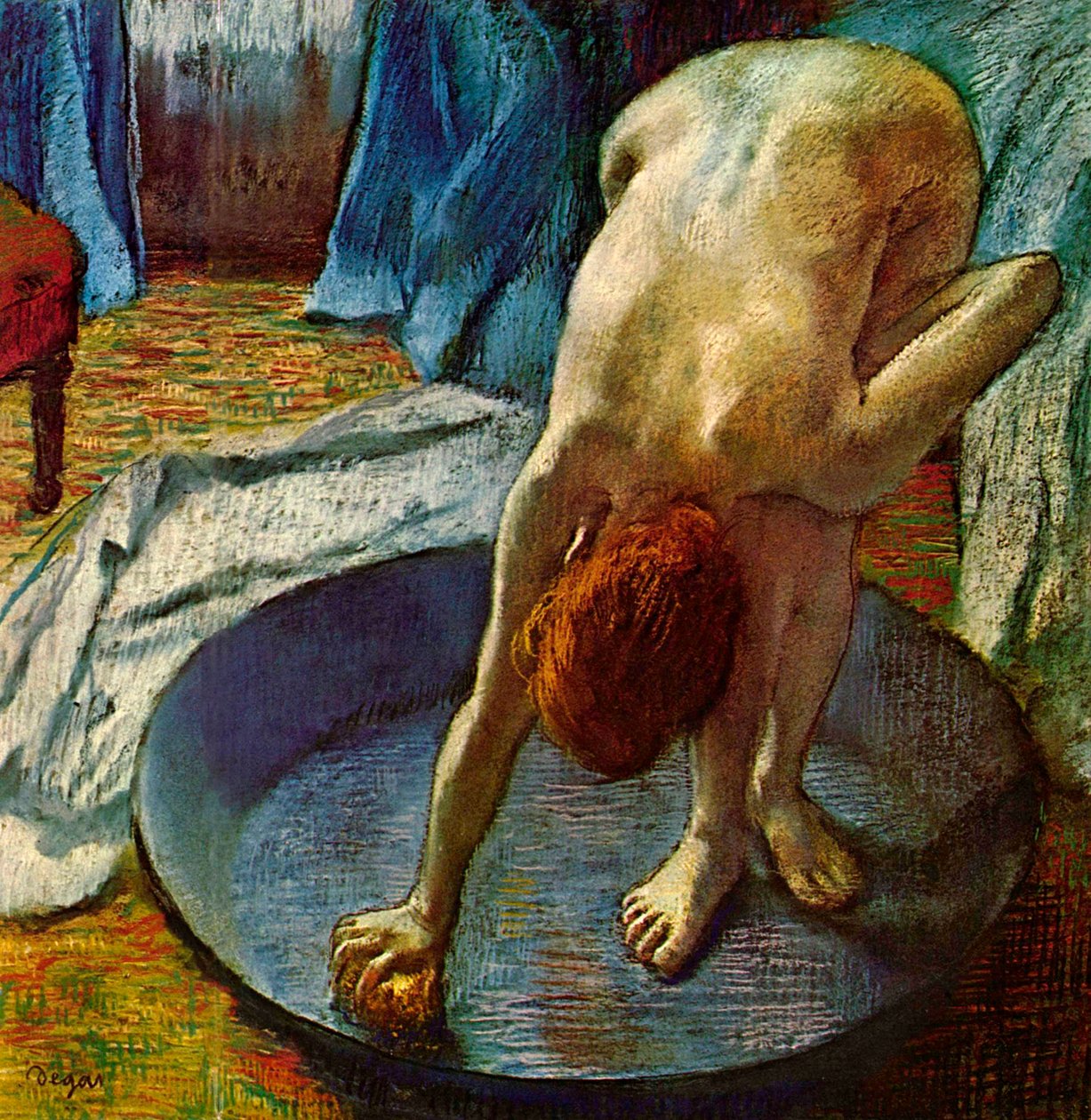 Mulher em uma banheira, 1886. de Edgar Degas