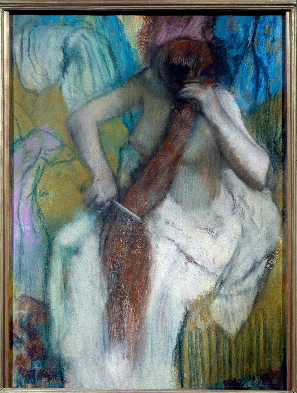 Estilo de mulher ou cabelo Pastel de Edgar Degas (1834-1917) 1887-1890 Dim. 0,87x0,57 m Paris, musee d