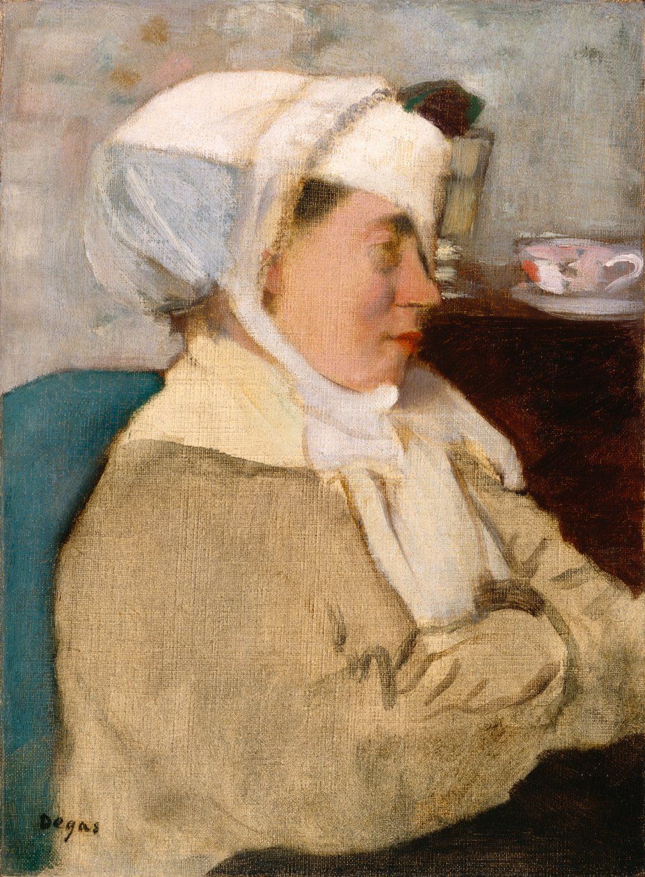 Mulher com uma bandagem, c.1872 de Edgar Degas