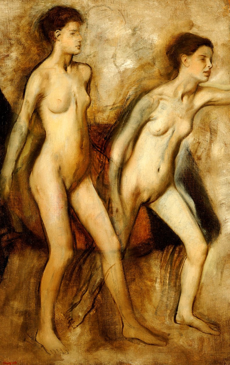 Meninas espartanas jovens provocando os meninos de Edgar Degas
