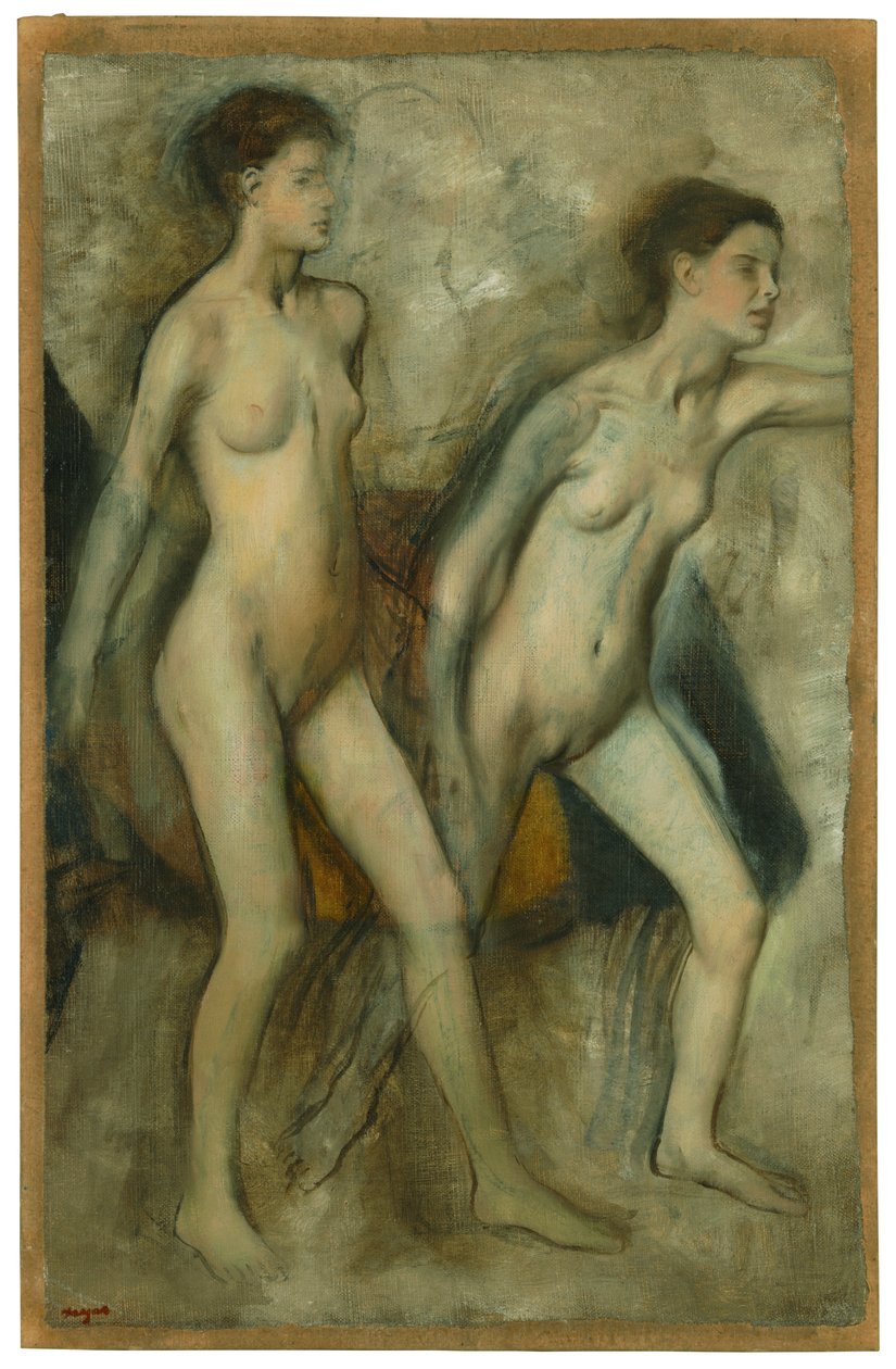 Meninas espartanas jovens provocando meninos de Edgar Degas