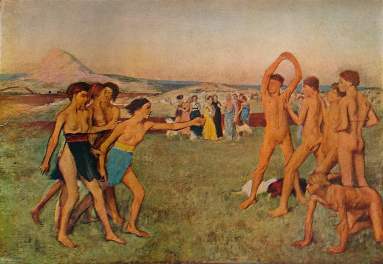 Exercício dos jovens espartanos, c1860, 1932 de Edgar Degas
